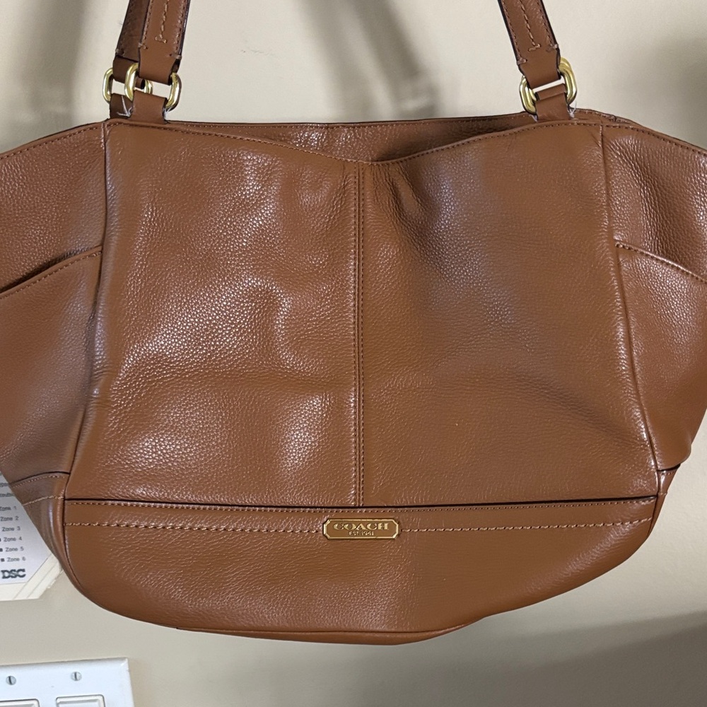 Coach Tan Leather Shoulder Bag